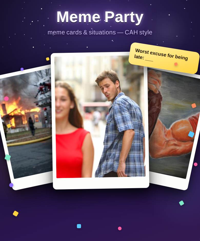 Meme Party — game screenshot on playparty.live