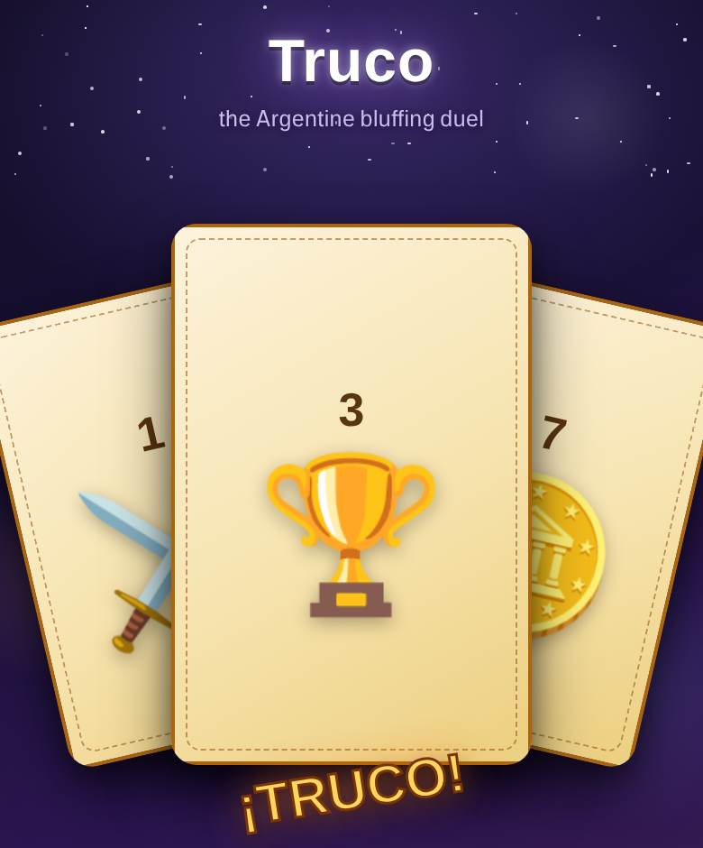 Truco — game screenshot on playparty.live