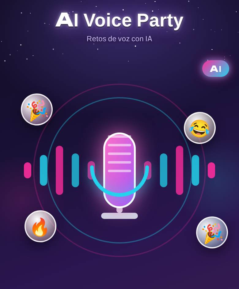 AI Voice Party — captura del juego en playparty.live