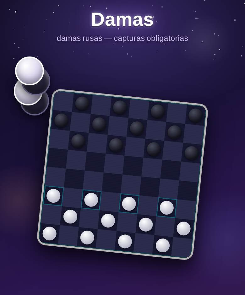 Damas — captura del juego en playparty.live