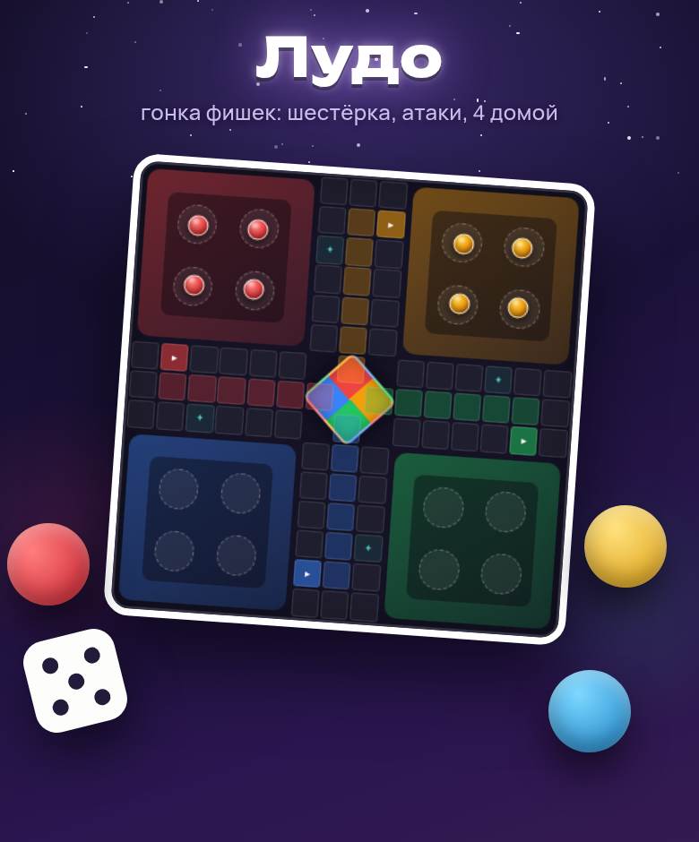 Лудо — скриншот игры на playparty.live